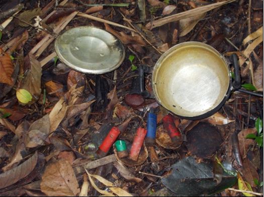 Remains of a poacher camp